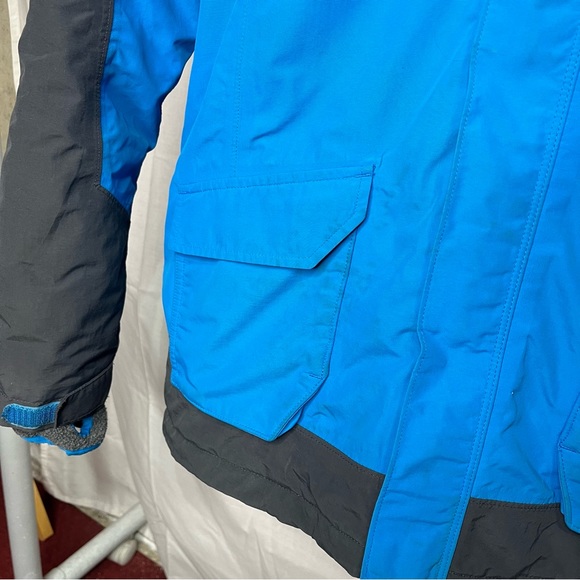Lands' End Coat Squall Jacket Parka Youth L Size 14-16 BLUE/ GRAY WATERPROOF - Picture 3 of 4